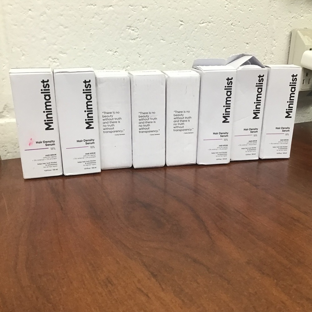 Lot of 8 Minimalist 18% hair density serums new open box some sealed